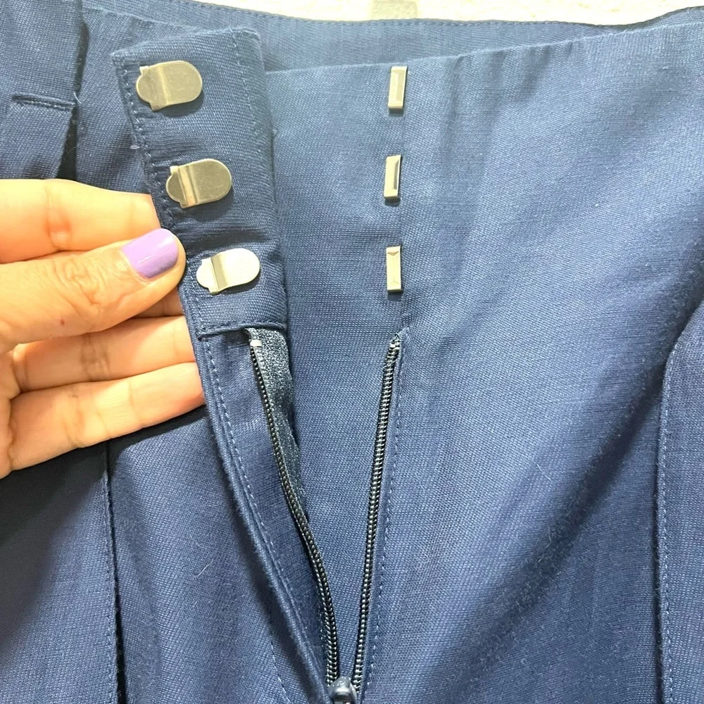 Theory paper bag waist Navy Blue shorts 12‎